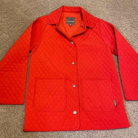 Pacific Trail Red Quilted Button Down Jacket - Picture 1 of 8